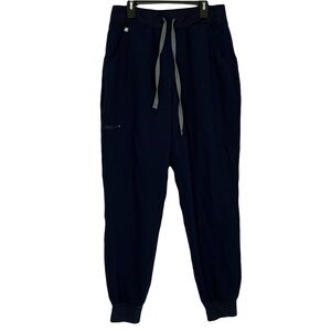 Nwot Figs Women's Zamora High-Waisted Jogger Scrub Pants Navy Blue, Medium